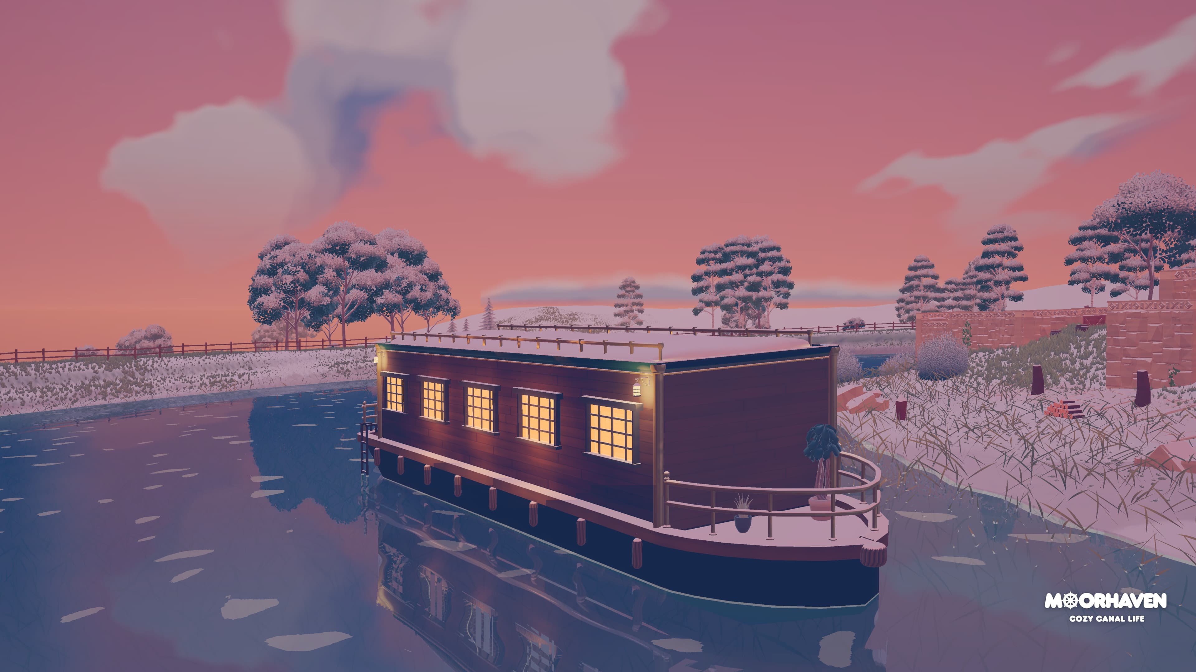 Snowy dusk