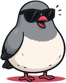Pigeon with sunglasses